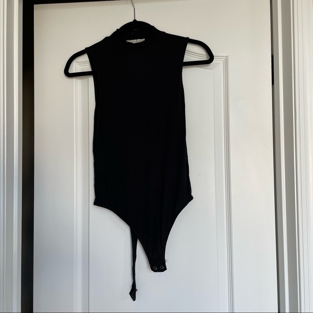 Black ribbed bodysuit, Express, size S